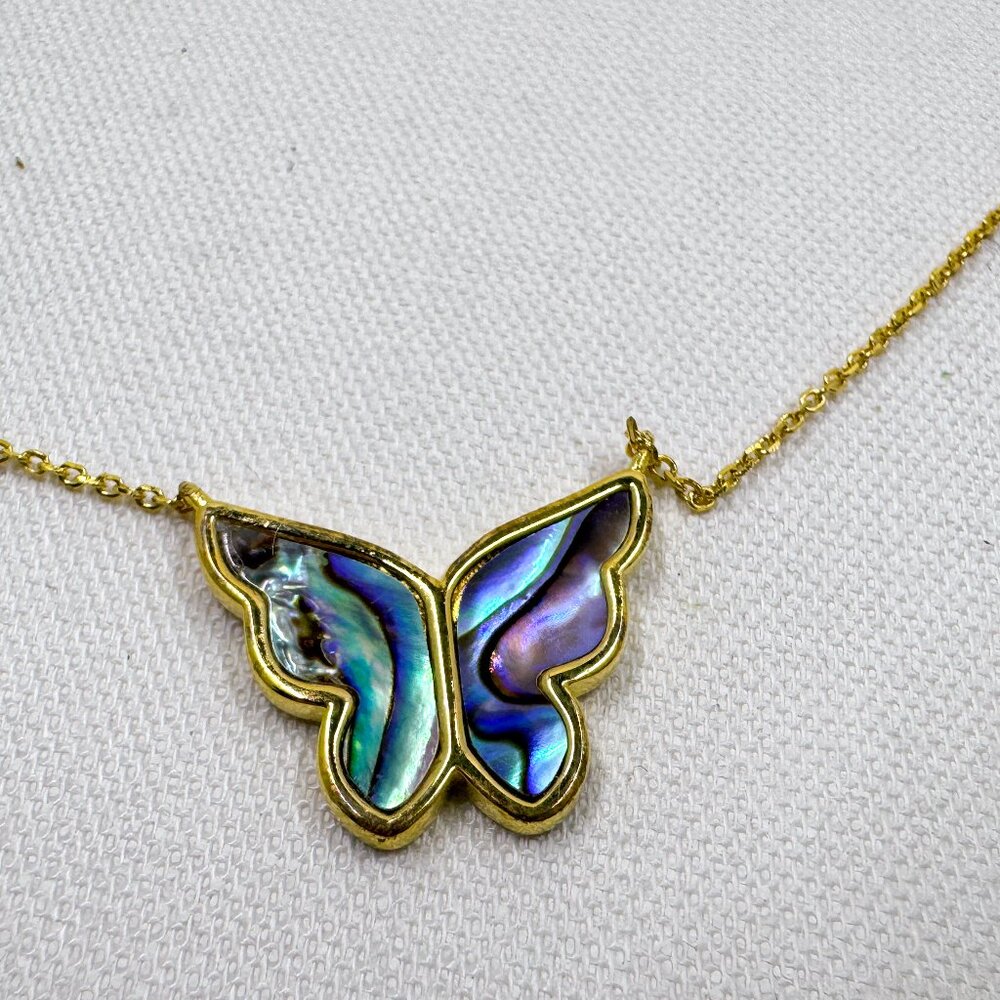 Abalone Butterfly Necklace